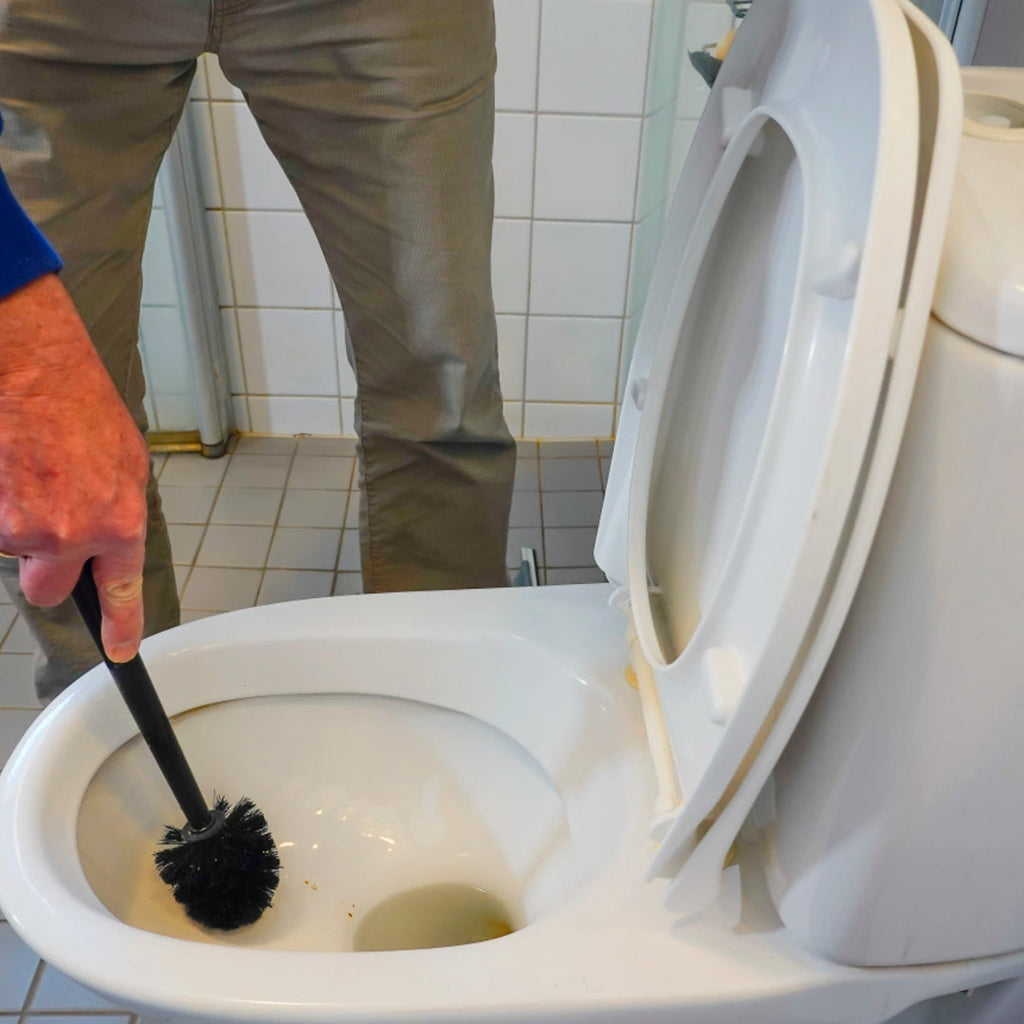 WC Reinigung mit Klobürste